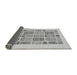 Sideview of Abstract Gray Modern Rug, abs48gry