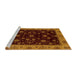 Sideview of Machine Washable Abstract Dark Red Rug, wshabs490