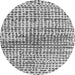 Round Machine Washable Solid Gray Modern Rug, wshabs4900gry