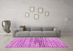 Machine Washable Solid Pink Modern Rug in a Living Room, wshabs4900pnk