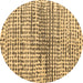 Round Solid Brown Modern Rug, abs4900brn