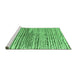 Sideview of Machine Washable Solid Emerald Green Modern Area Rugs, wshabs4900emgrn