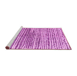 Sideview of Machine Washable Solid Pink Modern Rug, wshabs4900pnk