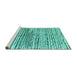 Sideview of Machine Washable Solid Turquoise Modern Area Rugs, wshabs4900turq