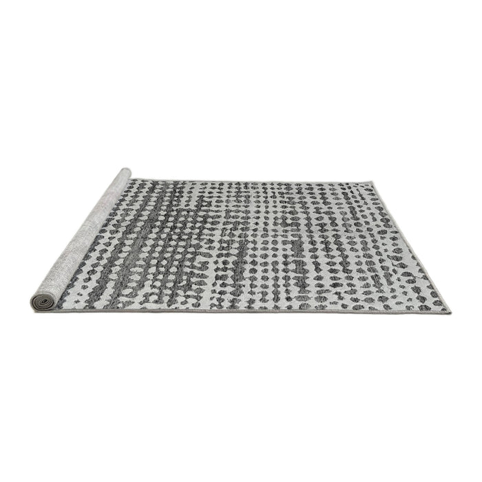 Sideview of Machine Washable Solid Gray Modern Rug, wshabs4900gry