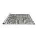 Sideview of Machine Washable Solid Gray Modern Rug, wshabs4900gry