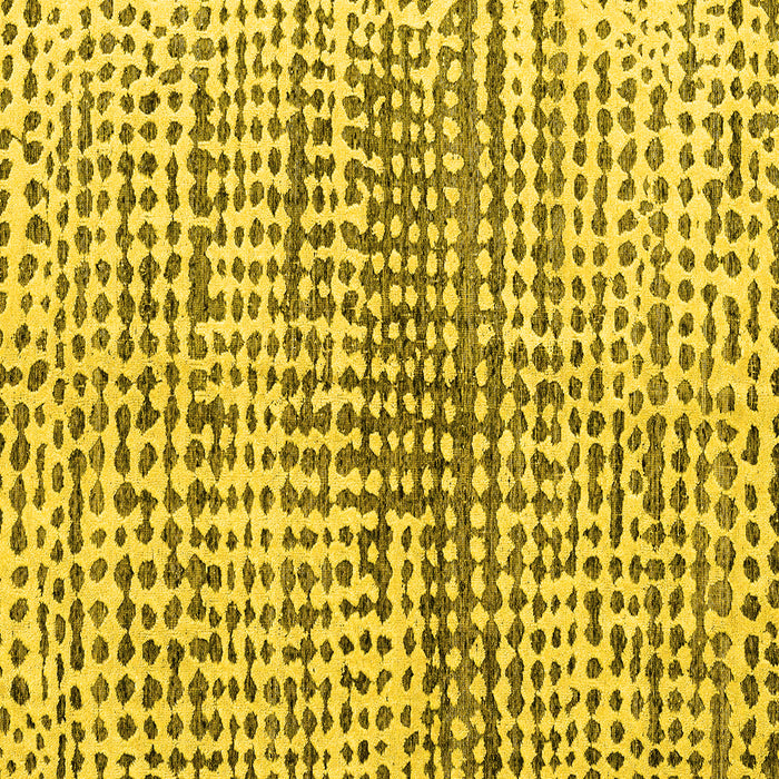Square Machine Washable Solid Yellow Modern Rug, wshabs4900yw