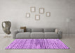 Machine Washable Solid Purple Modern Area Rugs in a Living Room, wshabs4900pur