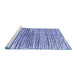 Sideview of Machine Washable Solid Blue Modern Rug, wshabs4900blu