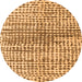 Round Solid Orange Modern Rug, abs4900org