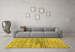 Machine Washable Solid Yellow Modern Rug in a Living Room, wshabs4900yw