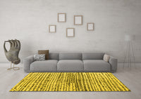 Machine Washable Solid Yellow Modern Rug, wshabs4900yw