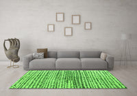 Machine Washable Solid Green Modern Rug, wshabs4900grn