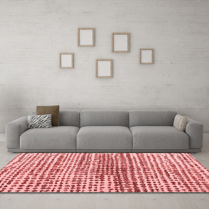 Modern Red Washable Rugs