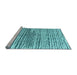 Sideview of Machine Washable Solid Light Blue Modern Rug, wshabs4900lblu