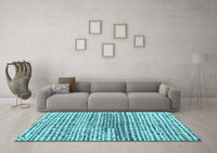 Machine Washable Solid Light Blue Modern Rug, wshabs4900lblu