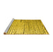 Sideview of Machine Washable Solid Yellow Modern Rug, wshabs4901yw