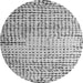 Round Solid Gray Modern Rug, abs4901gry