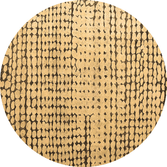 Round Solid Brown Modern Rug, abs4901brn