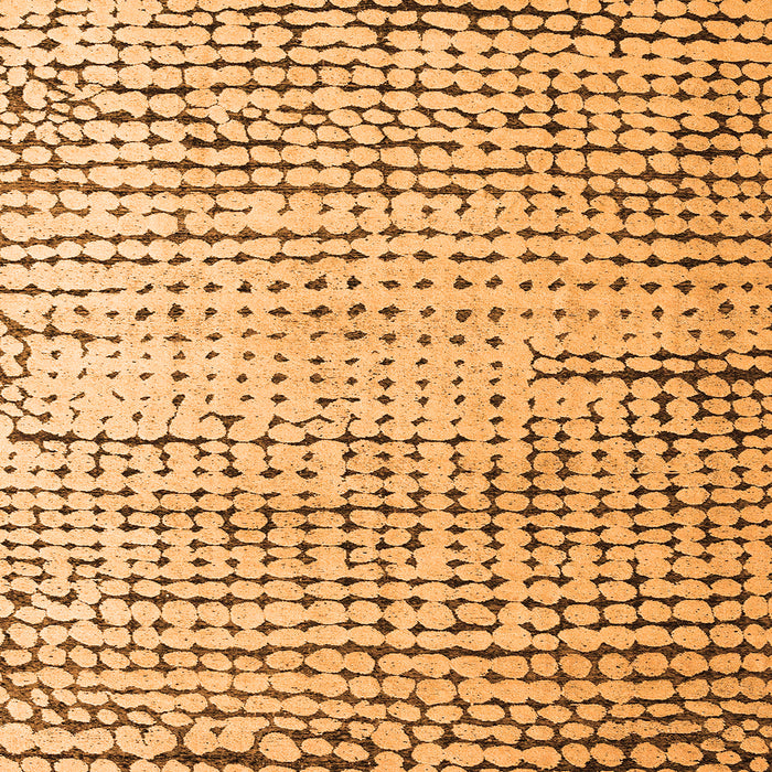 Square Solid Orange Modern Rug, abs4901org