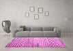 Machine Washable Solid Pink Modern Rug in a Living Room, wshabs4901pnk