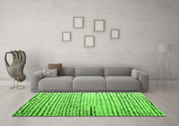 Machine Washable Solid Green Modern Rug, wshabs4901grn