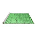 Sideview of Machine Washable Solid Emerald Green Modern Area Rugs, wshabs4901emgrn