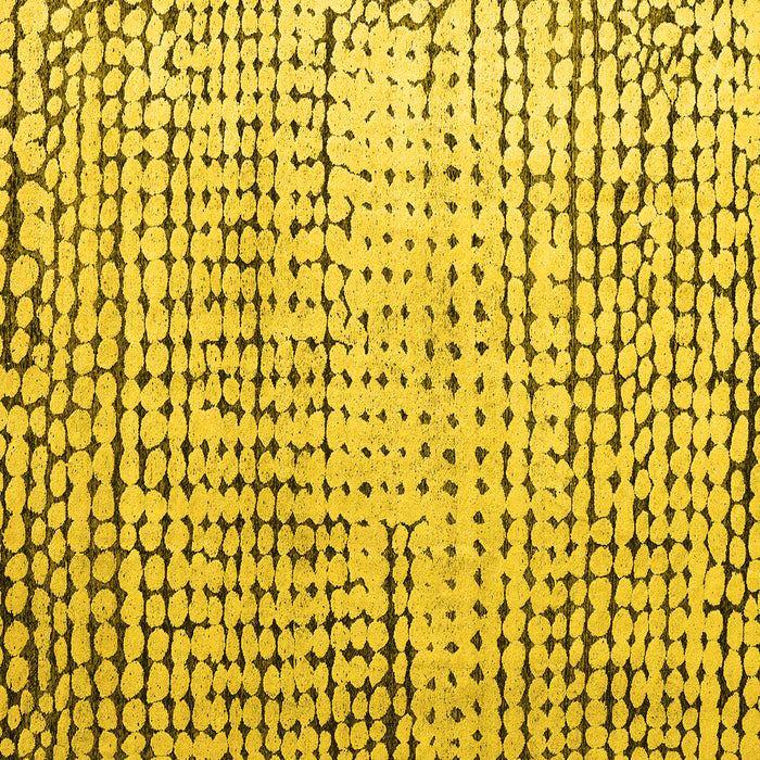 Square Solid Yellow Modern Rug, abs4901yw