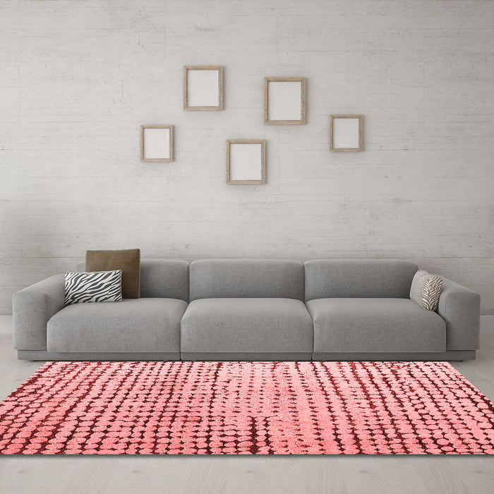 Modern Red Washable Rugs