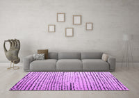 Machine Washable Solid Purple Modern Rug, wshabs4901pur