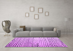 Machine Washable Solid Purple Modern Area Rugs in a Living Room, wshabs4901pur