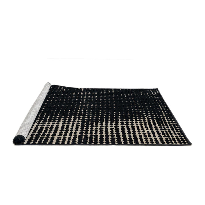 Sideview of Machine Washable Abstract Gray Rug, wshabs4902