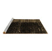 Sideview of Machine Washable Abstract Brown Modern Rug, wshabs4902brn