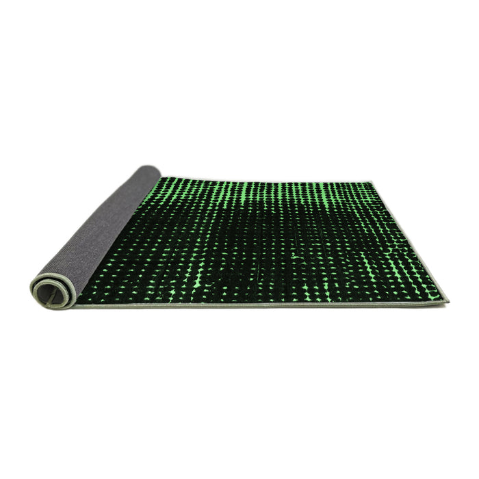 Sideview of Abstract Emerald Green Modern Rug, abs4902emgrn