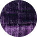 Round Machine Washable Abstract Purple Modern Area Rugs, wshabs4902pur