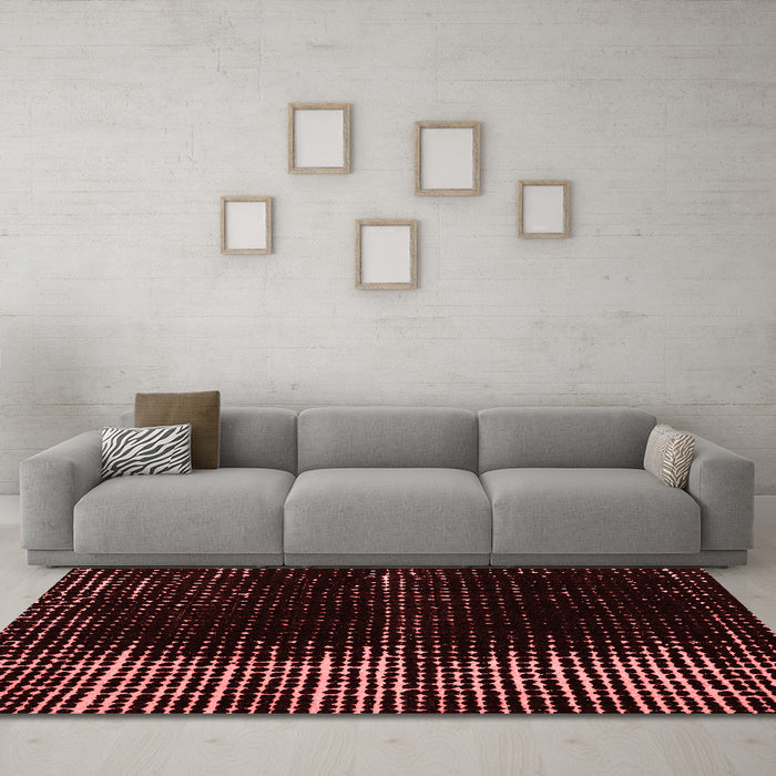 Modern Red Washable Rugs