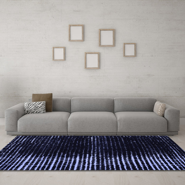 Machine Washable Abstract Blue Modern Rug in a Living Room, wshabs4902blu
