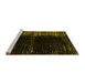 Sideview of Machine Washable Abstract Yellow Modern Rug, wshabs4902yw