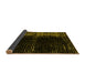 Sideview of Abstract Yellow Modern Rug, abs4902yw