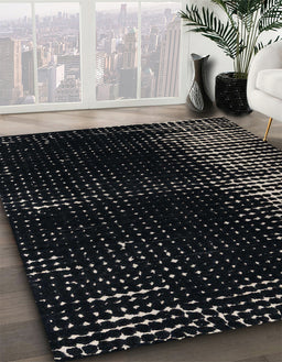 Machine Washable Abstract Gray Rug in a Family Room, wshabs4902
