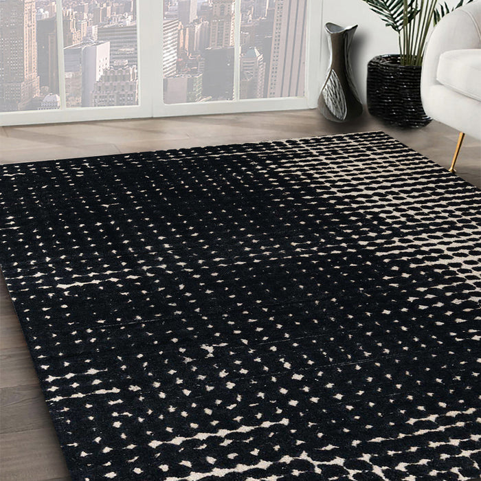 Machine Washable Abstract Gray Rug in a Family Room, wshabs4902