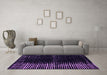 Machine Washable Abstract Purple Modern Area Rugs in a Living Room, wshabs4902pur