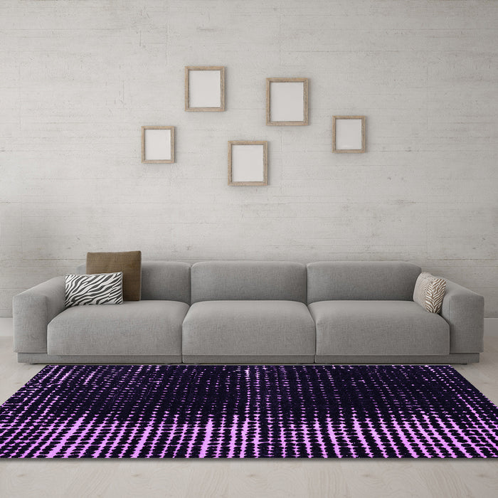 Machine Washable Abstract Purple Modern Area Rugs in a Living Room, wshabs4902pur