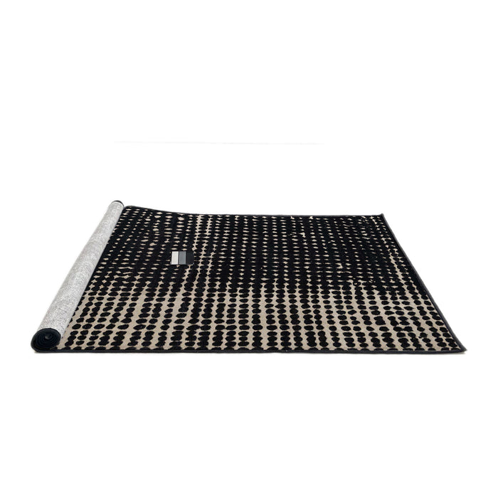 Sideview of Machine Washable Abstract Sandstone Brown Rug, wshabs4903