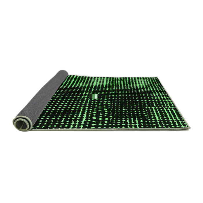 Sideview of Abstract Emerald Green Modern Rug, abs4903emgrn