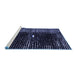 Sideview of Machine Washable Abstract Blue Modern Rug, wshabs4903blu