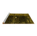 Sideview of Machine Washable Abstract Yellow Modern Rug, wshabs4903yw