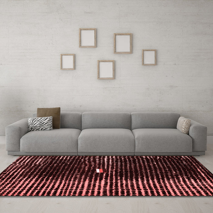 Modern Red Washable Rugs