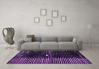 Machine Washable Abstract Purple Modern Rug, wshabs4903pur