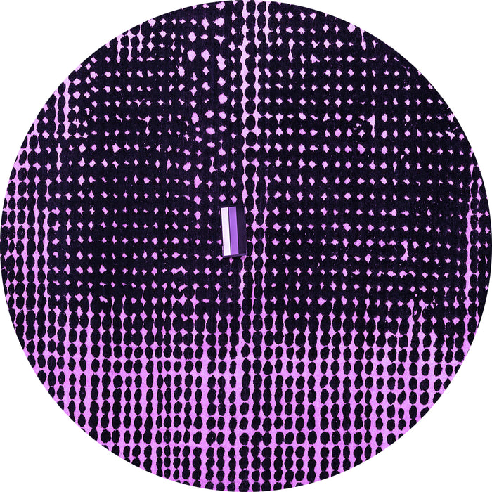 Round Abstract Purple Modern Rug, abs4903pur